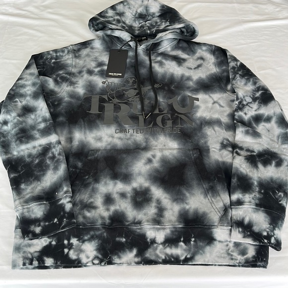 True Religion Tie Dye Zip Up Hoodie Mens True Religion Logo - Main Image